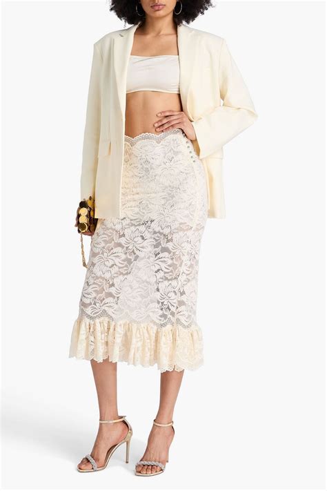 RABANNE Lace midi skirt | THE OUTNET