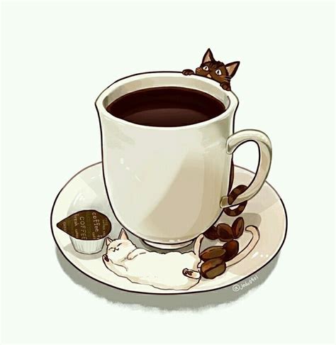 coffee art drawing on paper anime