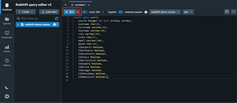 AWS Redshift Tutorial 的图像结果