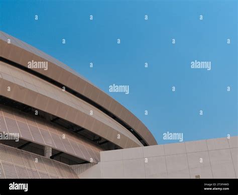 Minimalist image of Indonesian Arena building with blue sky Stock Photo - Alamy