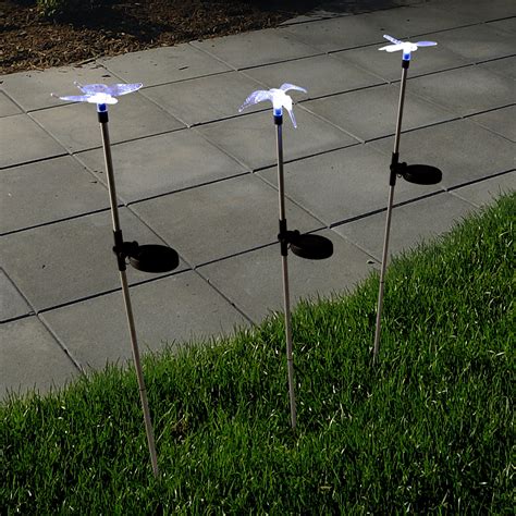 1pc Plastic Solar Powered Flying Bird Sunflower Yard Garden Stake ...