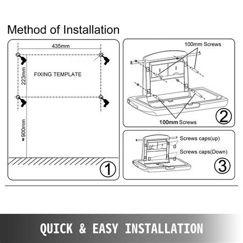 Heavy-Duty Vertical Wall-Mount Baby Changing Table - Space-Saving Fold ...