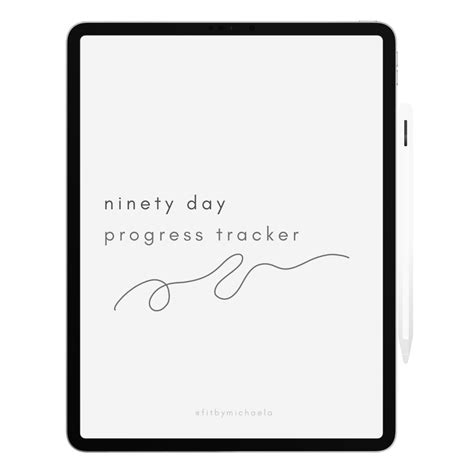 Ninety Day Progress Tracker | Digital Planner - MW Fit