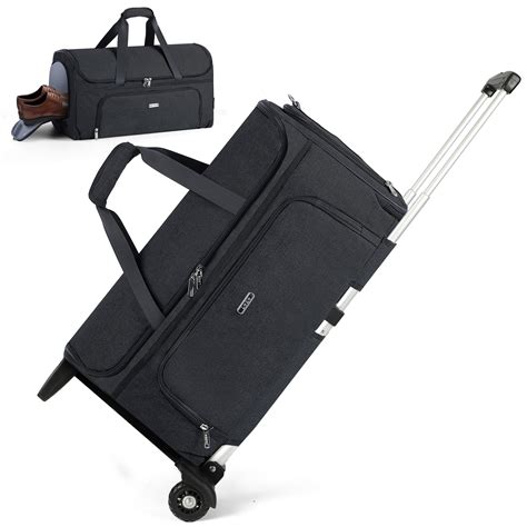 LekeSpring Garment Bags with Wheels, Garment Convertible Weekender Bags ...