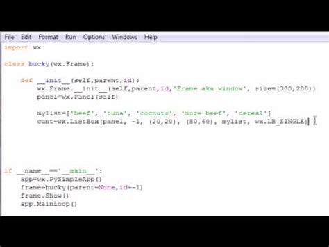 Image result for ListBox wxPython