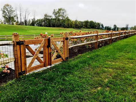 2-Rail Split Rail Fencing with Flower Accents