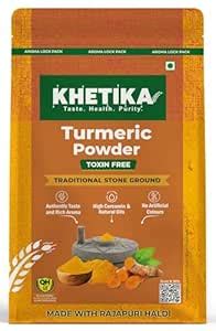 Khetika Stone Ground Turmeric Powder 100g, Single Origin, With Natural ...