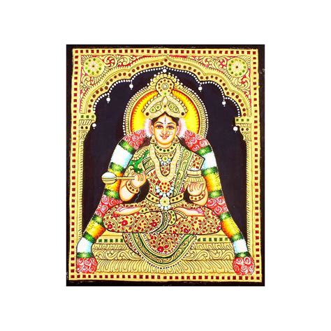 22ct Gold Handmade Goddess Annapoorneshwari Tanjore Painting