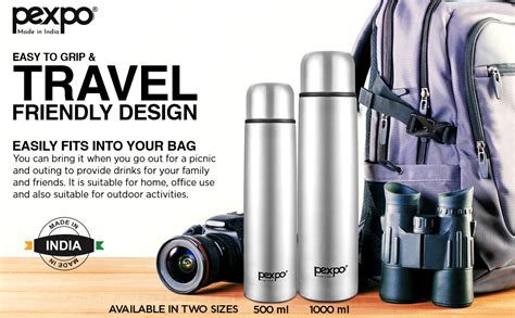 PEXPO Flip Pro Hot & Cold |1 Litre Vacuum Insulated Stainless Steel ...