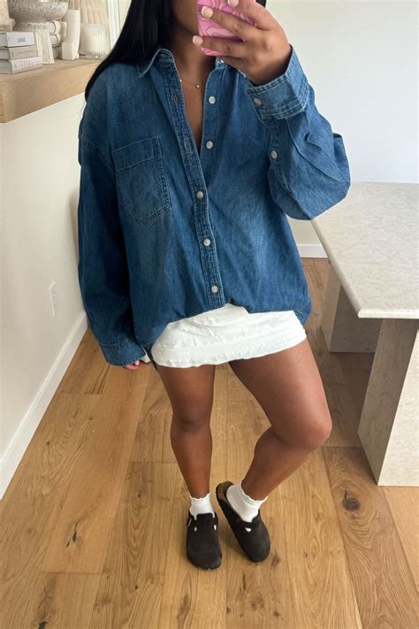 THE '80S COMFY DENIM SHIRT curated on LTK in 2025 | Shirt outfit women ...