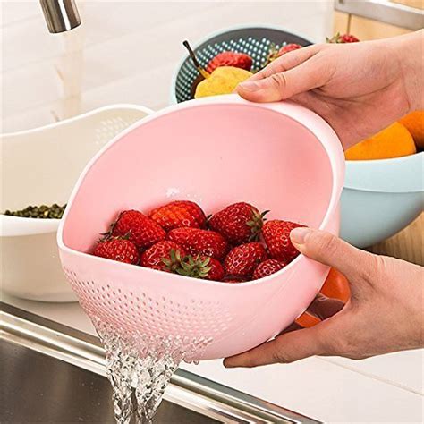 RILION Rice Pulses Fruits Vegetable Noodles Pasta Washing Bowl ...