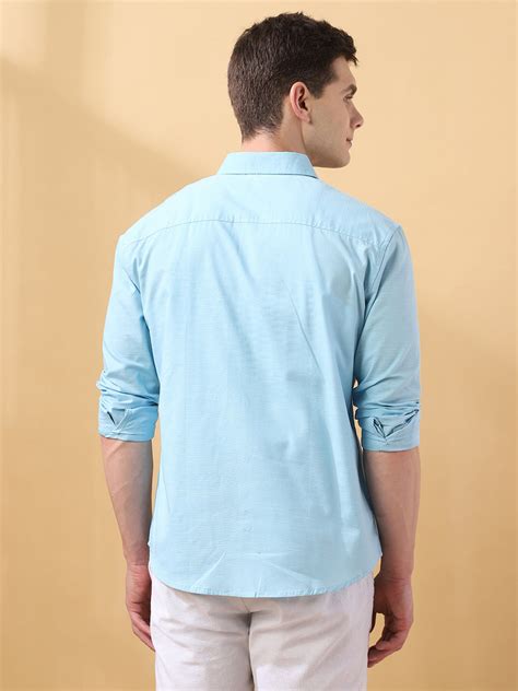 Men Solid Spread Collar Full Sleeves Relaxed Fit Shirt – DENNIS LINGO