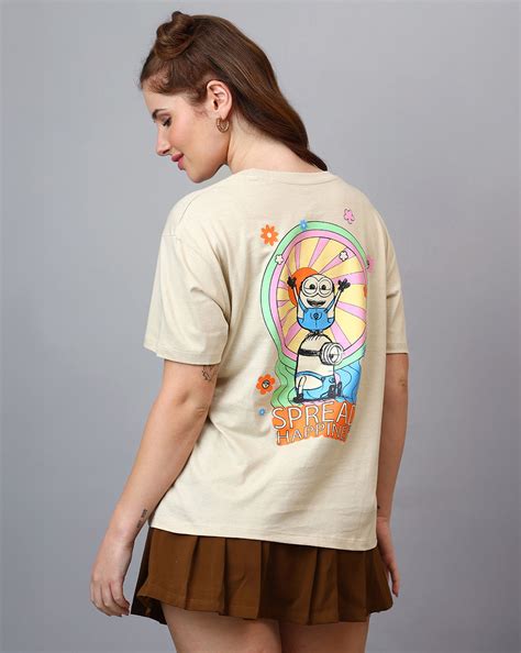 Minions Printed Oversized Tshirt For Women – Free Authority