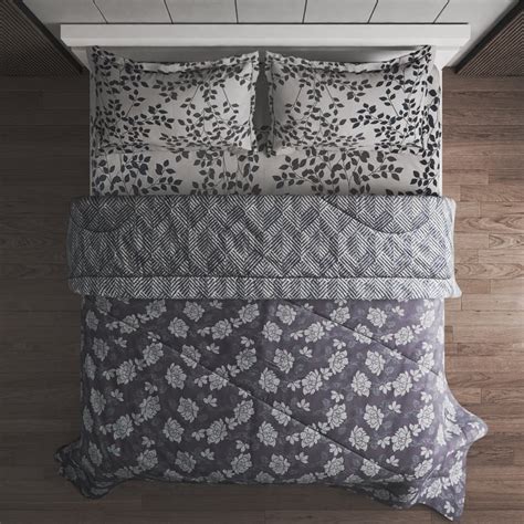 Buy Chime Aspen Cotton 4Pcs Printed Double Bed-In-A-Bag Set from Home ...