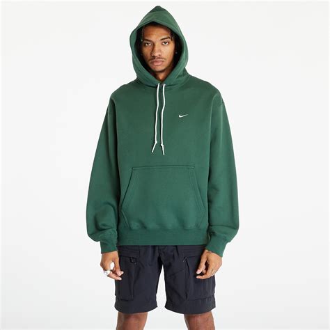 Hanorace Nike Solo Swoosh Men's Fleece Pullover Hoodie Fir/ White ...