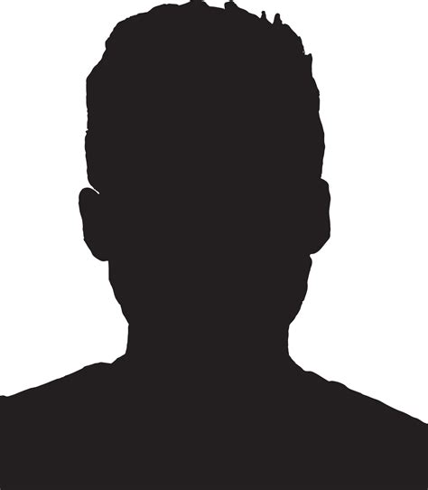 Man avatar profile. Male face silhouette isolated on white background ...