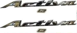 Golden Fox 23 cm 2 pcs Scooter Emblem Badge Decal 3D Tank Logo Activa ...