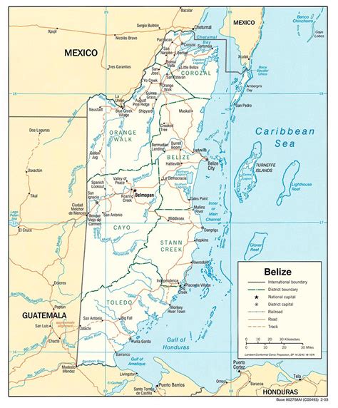 Belize Maps | Printable Maps of Belize for Download