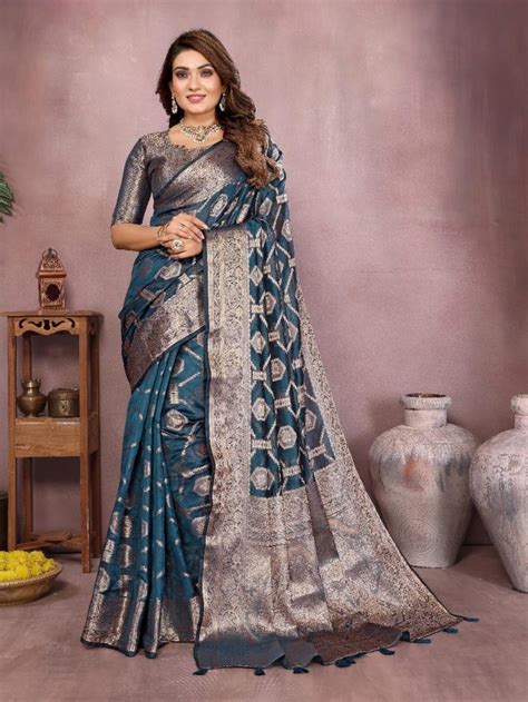 Scvc Zakhiya Festive Wear Organza Silk Banarasi Saree Collection