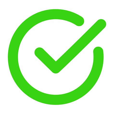 check mark icon in round shape line 17350097 PNG