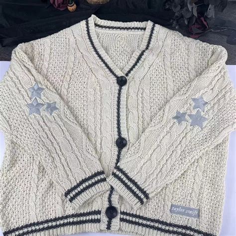 Cream Limited Edition 2022 Limit Sale Fashion Star Embroidery Cardigan ...