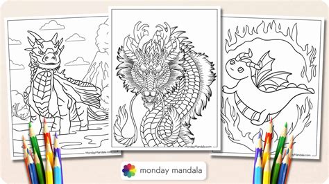 Dragon Coloring Pages Realistic Flowers [2025]
