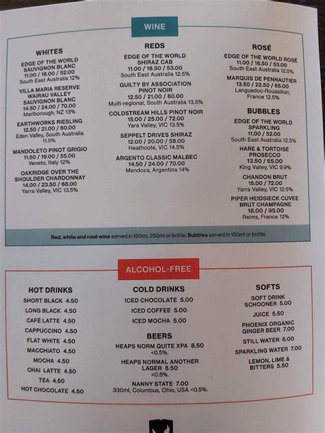 Menu at BrewDog Pentridge pub & bar, Coburg