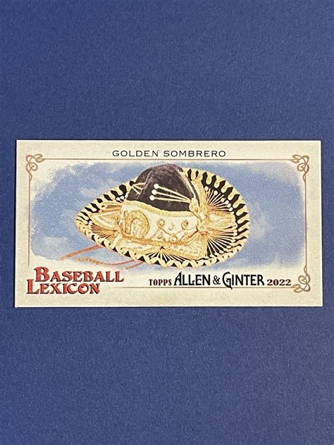2022 Topps Allen & Ginter Golden Sombrero Baseball Lexicon Mini #BL-17 ...