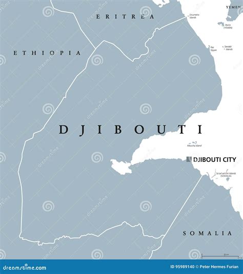 Djibouti Country Map : Political Map of Africa – XEER
