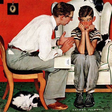 Marmont Hill “Facts of Life” by Norman Rockwell Painting Print on ...