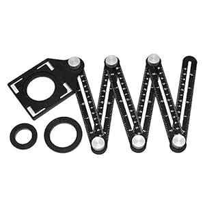 Buy Adjustable Multi Angle Template Scale 6 Folding Four-Sided Rulers ...
