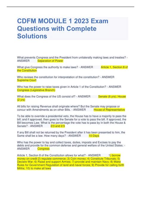 Image result for Cdfm Module 1 Exam Preparation