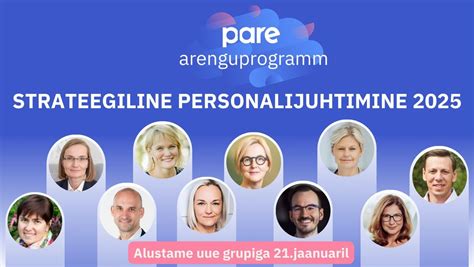 PARE arenguprogramm: Strateegiline personalijuhtimine 2025, PARE kontor ...