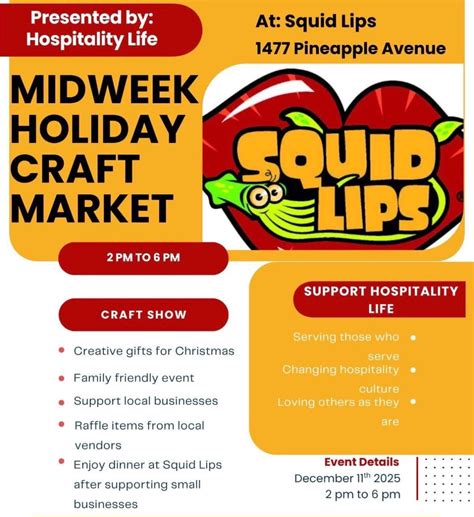 MIDWEEK HOLIDAY CRAFT MARKET, 1477 Pineapple Avenue, Melbourne, FL ...
