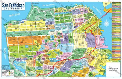 San Francisco Map with Neighborhood Boundaries – Otto Maps