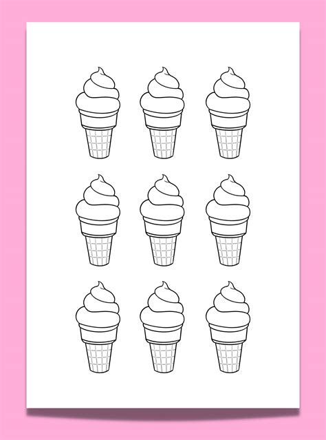 Ice Cream Cones Template at Milla Stelzer blog