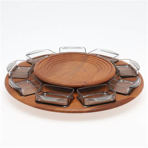 Images for 2781200. SERVERINGSNURRA, so-called Lazy Susan, teak & glass, Digsmed, Denmark ...