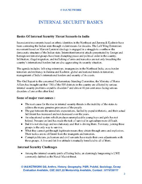 IAS.Network-Internal Security Notes For UPSC IAS GS-3 -English Medium ...