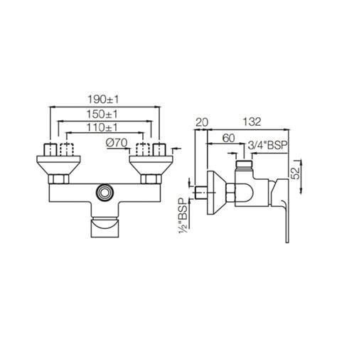 Jaquar 1 Way Wall Mixer Vignette Prime VGP-WHM-81147 Normal Flow - Whi ...