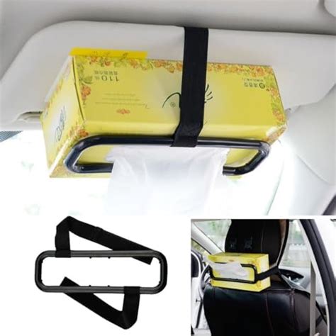 NIVAKINI Car Tissue Box Holder - Elastic Belt Tissue Frame, Paper Towel ...