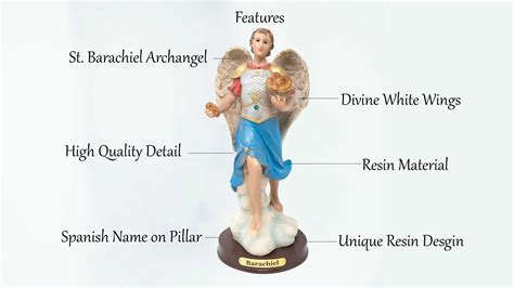Archangel Barachiel Resin Statue – Arcángel Católico - Mrcjsales
