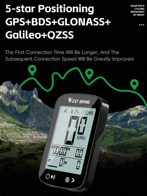 WEST BIKING WEST BIKING Bicycle GPS Computer IPX7 Waterproof Automatic ...