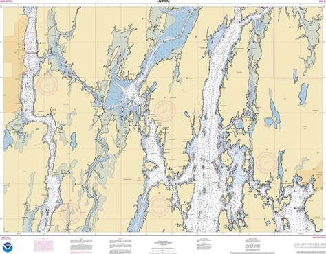 NOAA Nautical Chart 13296: Boothbay Harbor to Bath, Including Kennebec ...