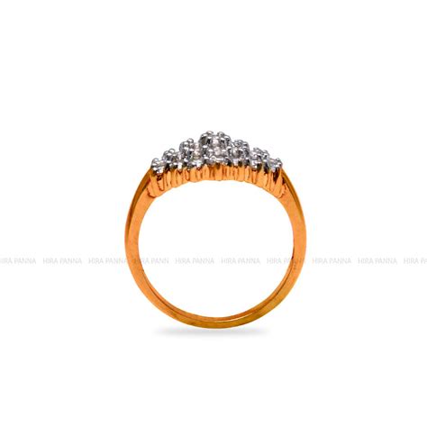 Diamond Gold Finish Ring – Hirapanna Jewellers