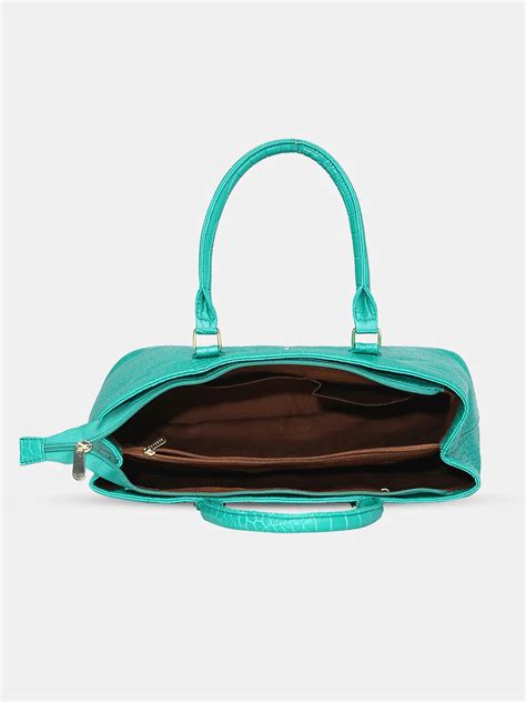 Buy Caprese Eastwood Medium Metallic Green Tote Bag @ 1759 | Caprese Bags