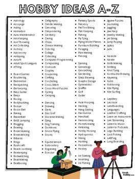 List of Hobbies 的图像结果