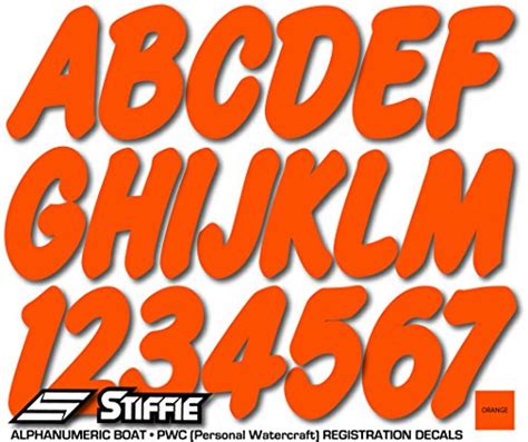 Stiffie Whip One Orange 3 Alpha Numeric Registration Identification ...