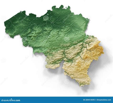 Belgium relief map stock illustration. Illustration of isolated - 269414595 - elevation map of belgium