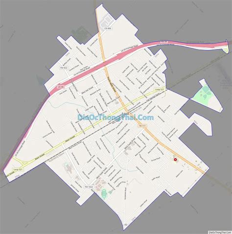 Map of Edna city, Texas - Thong Thai Real