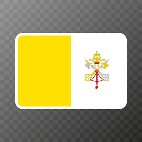 Vatican City flag, official colors and proportion. Vector illustration ...